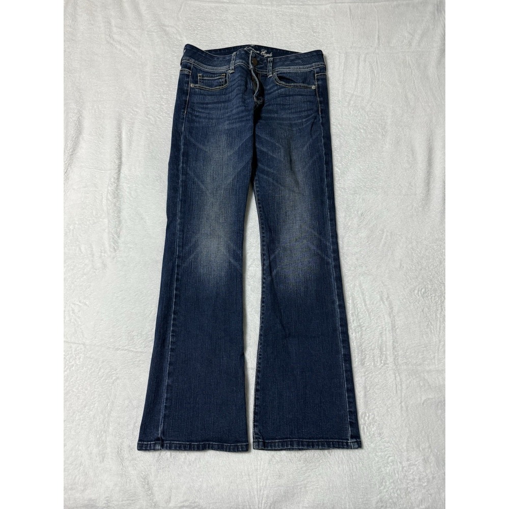American‎ Eagle Jeans Womens 6 Blue Medium Wash Original Boot Low Rise 30x30